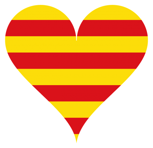 Širdis, Meilė, Meilė, Katalonija, Geltona, Raudona