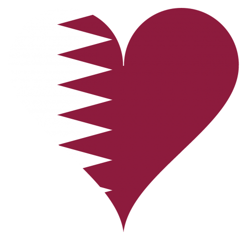 Širdis, Meilė, Vėliava, Kataras, Arabijos Pusiasalis, Širdies Formos, Rožinis