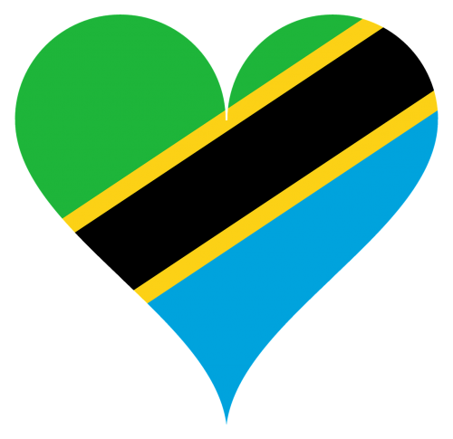Širdis, Meilė, Tanzanija, Rytų Afrika, Širdies Formos, Vėliava