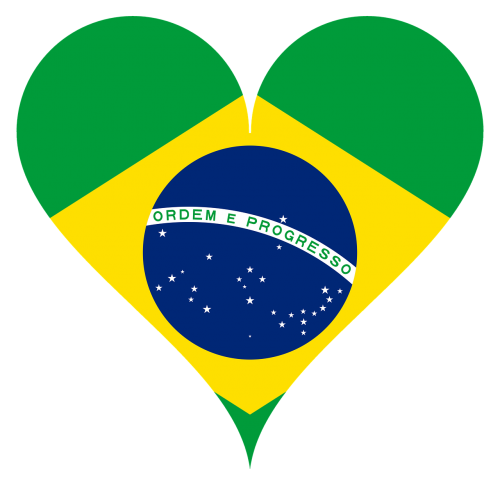 Širdis, Meilė, Vėliava, Brazilija, Širdies Formos