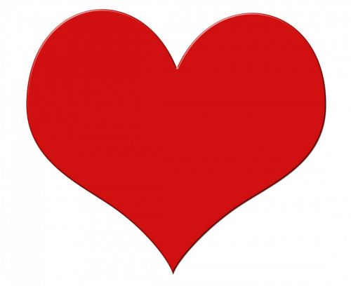 Širdis, Raudona, Didelis, Meilė, Romantika, Valentine, Valentino Diena, Simbolis, Menas, Izoliuotas, Balta, Fonas, Kortelių Gamyba