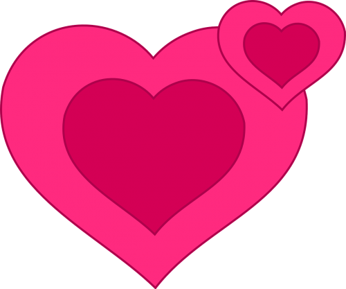 Širdis, Du, Meilė, Raudona, Rožinis, Širdis, Valentine, Kartu, Meilė, Romantiškas, Romantika, Simbolis, Vestuvės, Pora, Šventė, Santuoka, Emocija, Valentines, Jausmas, Aistra, Nemokama Vektorinė Grafika