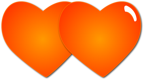 Širdis, Meilė, Valentine, Mylėtojas, Oranžinė