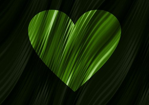 Širdis, Fono Paveikslėlis, Žalias, Meilė, Romantika