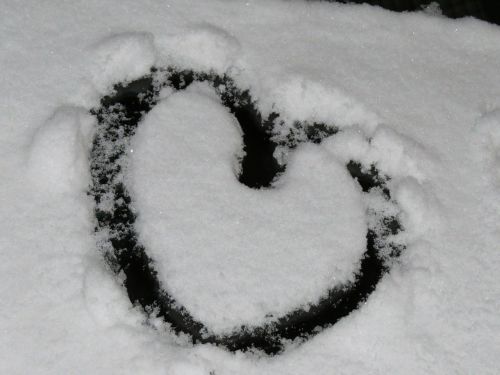 Širdis, Sniegas, Sniego Širdis, Žiema, Šaltas, Meilė, Aš Tave Myliu, Tu Man Patinki