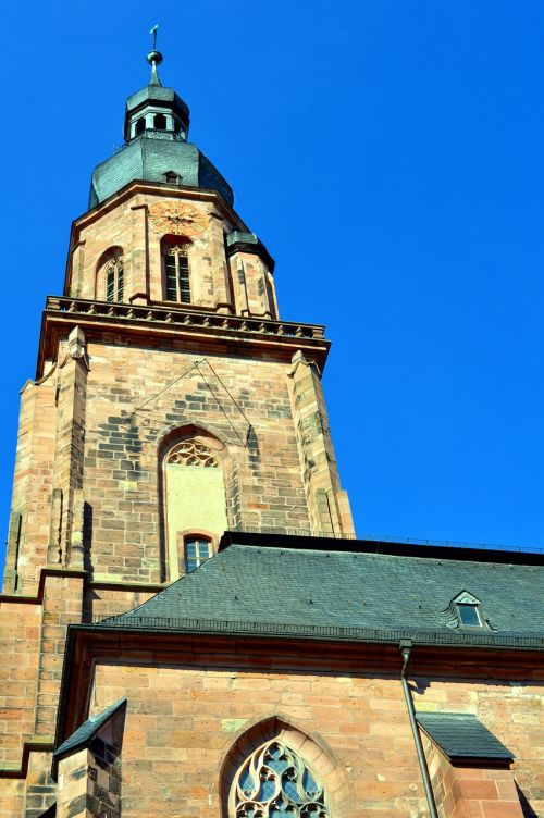 Heidelbergas, Bažnyčia, Heiliggeistkirche, Bokštas, Istoriškai, Architektūra, Pastatas, Religija, Krikščionybė