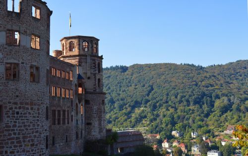 Heidelbergas, Pilis, Heidelberger Schloss, Vokietija, Pastatas, Architektūra, Sugadinti, Fasadas, Istoriškai, Plytos, Mūra, Sunaikintas, Skilimas, Senas Pastatas