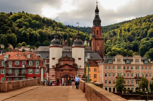 Heidelbergas, Tiltas, Neckar, Senas Tiltas, Pastatas, Senamiestis, Vokietija, Istoriškai, Baden Württemberg