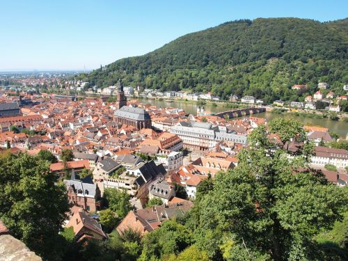 Heidelbergas, Neckar, Panorama, Miesto Vaizdas, Miesto Panorama, Senamiestis, Baden Württemberg, Vokietija