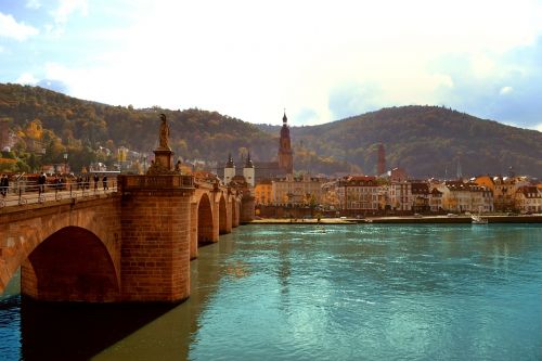 Heidelbergas, Tiltas, Kraštovaizdis, Kelionė, Architektūra, Upė, Dangus, Lauke, Šviesa, Turizmas, Miestas, Vaizdas, Vaizdingas, Orientyras, Miesto Panorama, Natūralus, Europa, Vokietija