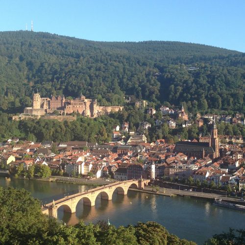 Heidelbergo Pilis, Pilis, Vokietija, Romantiškas, Tiltas, Kalnas, Senas, Kelionė, Turizmas, Miestas, Heidelbergas