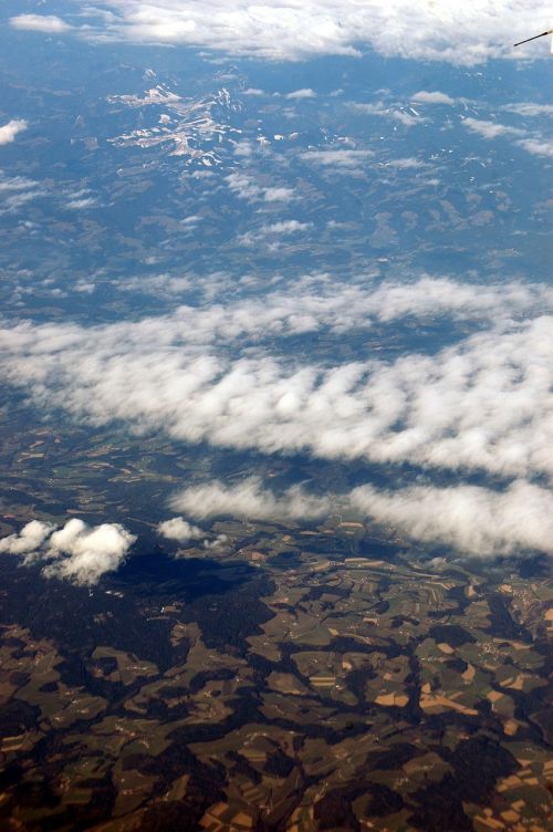 Aukštis, Debesys, Žemė, Vaizdas Iš Lėktuvo