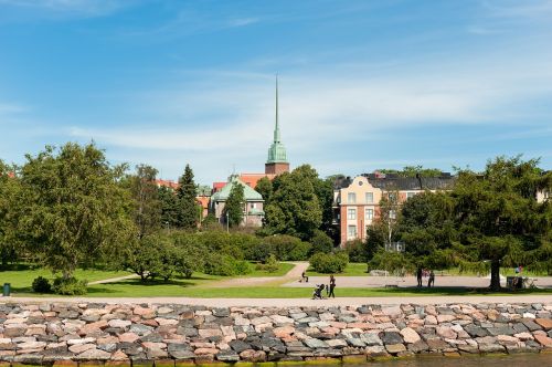Helsinki, Finland, Medžiai, Miesto, Parkas, Miestas, Miesto Panorama, Panorama, Dangus