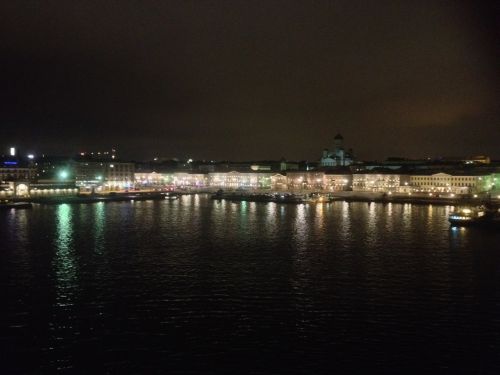 Naktis,  Helsinki,  Vaizdas,  Žibintai,  Helsisinkis Nuo Jūros