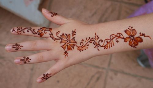 Henna, Ranka, Mergaitė, Mehendi, Menas, Dažymas, Indijos, Tradicijos