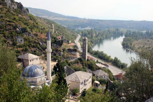 Hercegovina, Causvicmirza, Peizažas, Europa, Balkanai, Mečetė, Kraštovaizdis, Turizmas, Kalnas