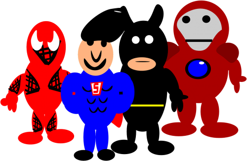 Herojai, Komiksas, Animacinis Filmas, Žmogus-Voras, Batman, Supermenas, Geležinis Žmogus, Nemokama Vektorinė Grafika