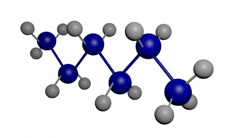 Heksanas, Molekulė, Chemija, Struktūrinė Formulė, 3D, Atomai