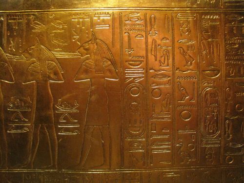 Šventykla,  Auksas,  Hieroglifai,  Tutankhamun,  Kopija,  Hieroglyfiniai Egipto Dievo Skaitmenys