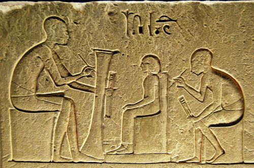 Hieroglifai, Rašymas, Egyptian, Raštininkas, Senovės, Muziejus, Archeologiniai, Florencija