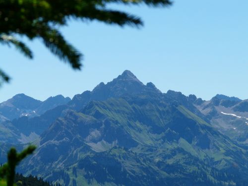 Hochvogel, Kalnas, Allgäu, Panorama, Vaizdas, Kalnai, Debesuota, Aukščiausiojo Lygio Susitikimas, Allgäu Alpės