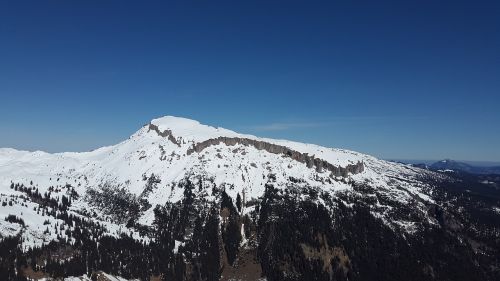 Aukštas Ifen, Kleinwalsertal, Allgäu, Sniegas, Pavasaris, Kalnai, Alpių, Oberallgäu, Lauke, Allgäu Alpės, Kraštovaizdis