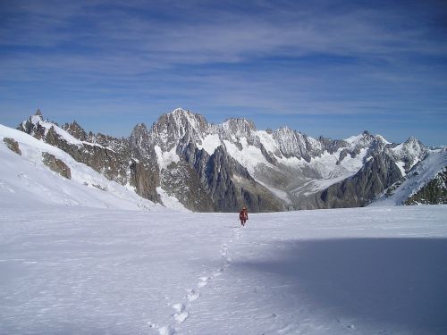 Aukšti Kalnai, Vienas, Vienatvė, Chamonix, Grandes Jorasses, France, Mont Blanc, Alpinistas
