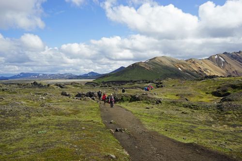 Žygis, Highlands, Iceland, Kalnai, Debesys