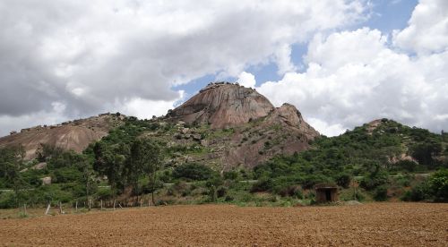 Kalnelis, Rokas, Granitas, Deccan Plato, Karnataka, Indija