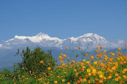 Himalajus, Annapurna, Nepalas, Diena S, Gamta, Panorama, Nuotaika, Ryto Šviesa, Dangus, Saulės Šviesa, Kalnas