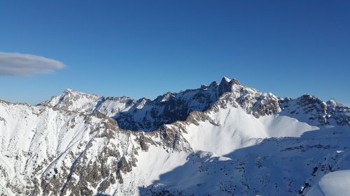 Užpakalinio Alpinizmo Platforma, Allgäu, Rūkas, Kalnai, Žiema, Sniegas, Alpių, Aukščiausiojo Lygio Susitikimas, Žiemą