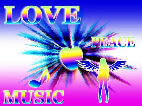 Meilė,  Taika,  Muzika,  Angelas,  Širdis,  Pasaulis & Nbsp,  Taikos,  Fonas 1259