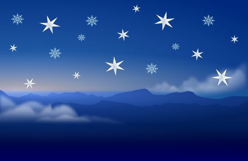 Fonas,  Kraštovaizdis,  Žiema,  Sniegas,  Žvaigždė,  Xmas,  Kortelė,  Atvirukas,  Mėlynas,  Sauermaul,  Fone 640