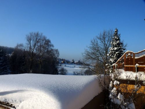 Hinterhermsdorf, Žiema, Sniegas, Šaltas