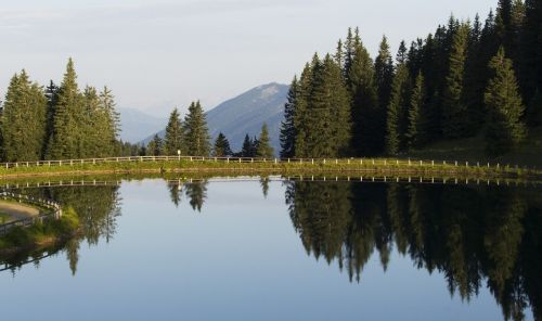 Hochkar, Ežeras, Pušis, Vanduo, Kraštovaizdis, Gamta, Austria, Kalnas