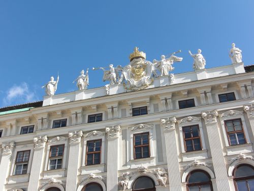 Hofburgo Imperatoriaus Rūmai, Vienna, Austria, Skulptūra, Stogas, Pastatas, Architektūra