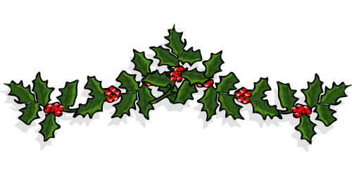 Holly, Ornamentas, Šventė, X-Mas, Kalėdų Senelis, Xmas, Kalėdos, Lapai, Nemokama Vektorinė Grafika