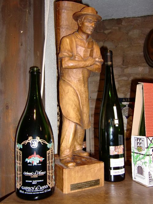 Holzfigur, Figūra, Vynas, Vyno Degustacija, Vyno Gamintojas, Vintage, Turėti, Bütt