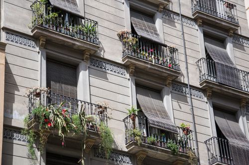Namai, Fasadas, Architektūra, Barcelona, Balkonas, Pastatas, Apartamentai