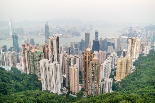 Honkongas, Panorama, Turizmas, Kalnas, Pritraukimas, Asija, Dangoraižis, Dangoraižiai, Didelis Miestas, Upė