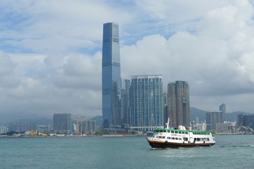 Honkongas, Kinija, Dangoraižis, Didelis Miestas, Miestas, Dangoraižiai, Architektūra, Panorama, Jūra, Laivas, Keltas