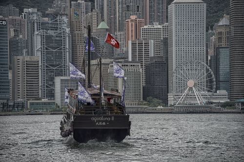 Honkongas, Laivas, Transportas, Panorama, Dangoraižis, Pervežimo Paslauga, Šiukšlių, Vanduo