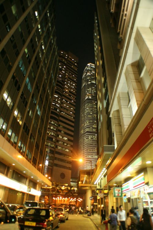 Honkongas, Naktinis Vaizdas, Gatvė, Miestas, Kinija, Miesto