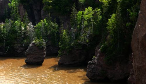 Hopewell Akmenys, Pagrindo Griuvėsiai, Naujoji Škotija, Kanada, Turistų Atrakcijos, Kraštovaizdis