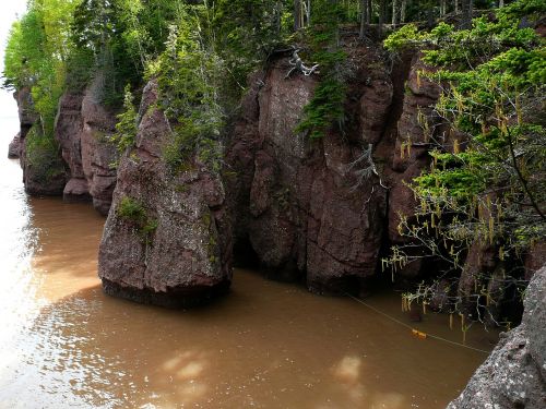 Hopewell Akmenys, Pagrindo Griuvėsiai, Naujoji Škotija, Kanada, Akmenys, Turistų Atrakcijos, Kraštovaizdis