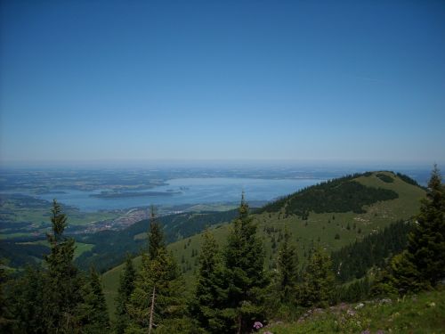 Horizontas, Debesys, Alpenblick, Migla, Bavarija, Alpių, Kampenwand, Kalnai, Aukščiausiojo Lygio Susitikimas, Chiemsee