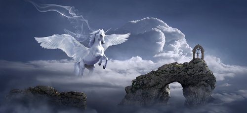 Arklys,  Pegasus,  Arka,  Fantazija,  Mistinis,  Pasakos,  Mitinės Būtybės,  Svajoti,  Sparnas,  Siurrealistinis,  Fotomontažas,  Skraidantis,  Mįslingas,  Magija,  Dvasinis