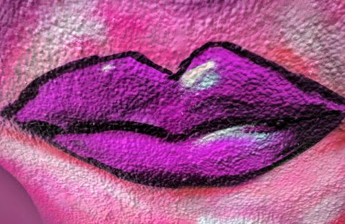 Lūpa,  Lūpos,  Mėlynas,  Rožinis,  Karštas & Nbsp,  Pink,  Miesto & Nbsp,  Menas,  Grafiti,  Menas,  Dažytos,  Dažyti,  Tekstūra,  Modelis,  Siena,  Karštos Rožinės Lūpų Graffiti