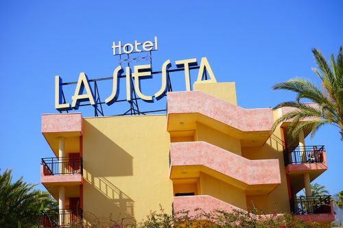 Viešbutis, Pastatas, Playa De Las Americas, Tenerifė, Americas, Kanarų Salos, Siesta Viešbutis Nap 
