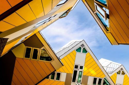 Namas, Namai, Kubinis Namas, Šiuolaikiška, Architektūra, Kubuswoningen, Rotterdam, Nyderlandai, Holland, Europa